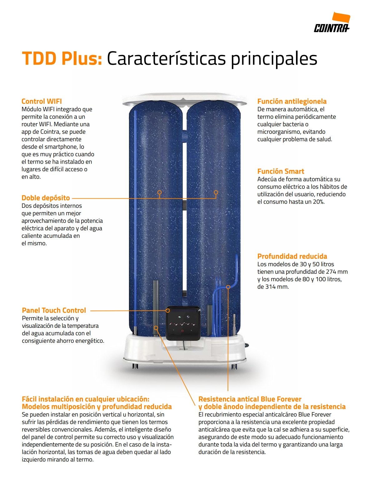 características-cointra-tdd-plus-termo-eléctrico