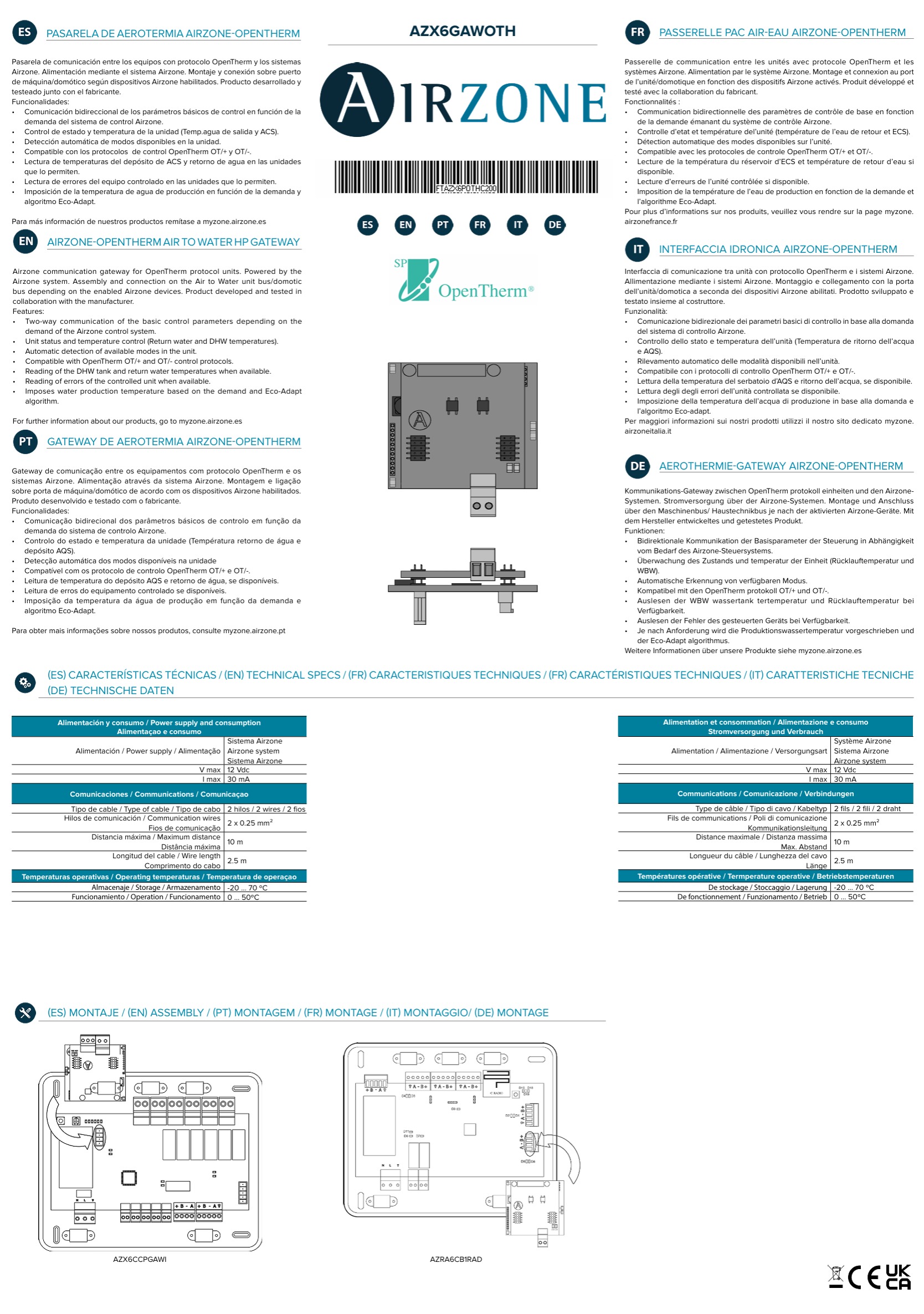 ficha-tecnica-pasarela-airzone-aerotermia-open-term-AZX6GAWOTH